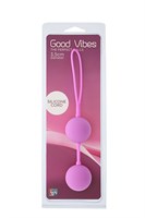 Розовые вагинальные шарики на силиконовой связке GOOD VIBES THE PERFECT BALLS PINK - фото 147189
