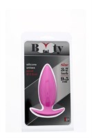 Розовая анальная пробка BOOTYFUL ANAL PLUG SMALL PINK - 9,5 см. - фото 76727