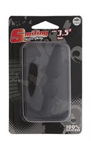 Чёрный массажер для анальной стимуляции T-SHAPE SILICONE BUTT PLUG BLACK - 8,9 см. - фото 147266