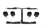 Набор чёрных фиксаторов для рук и ног с мягкой подкладкой - фото 49897