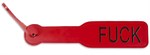 Красная шлёпалка Fuck - 31,5 см. - фото 179768