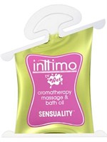 Масло для массажа Inttimo Sensuality с ароматом иланг-иланга и туберозы - 10 мл. - фото 147915