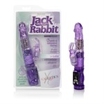 Фиолетовый вибромассажер Petite Jack Rabbit - 24 см. - фото 147943