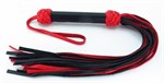 Черно-красная плеть с плетением  турецкие головы  - 60 см. - фото 1392610