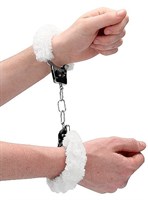 Пушистые белые наручники OUCH! White - фото 1360164