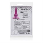 Розовая анальная пробка Mini Vibro Tease - 12,7 см. - фото 77016
