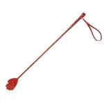 Красный кожаный стек с наконечником-ладошкой - 70 см. - фото 50243