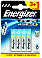 Батарейки Energizer MAX типа E92/AAA - 4 шт. (3+1 в подарок) - фото 148279