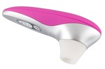 Розово-серебристый бесконтактный стимулятор клитора Womanizer Pro 40 - фото 148946