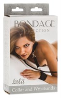 Ошейник с наручниками Bondage Collection Collar and Wristbands Plus Size - фото 1360323