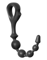 Черная анальная цепочка EZ-Grip Beads - 29,2 см. - фото 149347