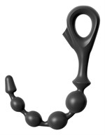 Черная анальная цепочка EZ-Grip Beads - 29,2 см. - фото 50901