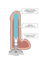 Фаллическая насадка харнесс UNICOCK 10  - 24,8 см. 55349