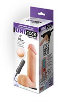 Фаллическая насадка Харнесс UNICOCK 6  с вибрацией - 17,8 см. 55371