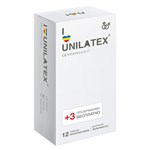 Разноцветные ароматизированные презервативы Unilatex Multifruit  - 12 шт. + 3 шт. в подарок - фото 32655