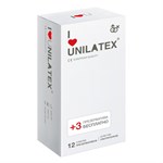 Ультратонкие презервативы Unilatex Ultra Thin - 12 шт. + 3 шт. в подарок - фото 243948