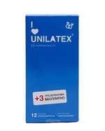 Классические презервативы Unilatex Natural Plain - 12 шт. + 3 шт. в подарок - фото 1425107