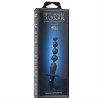 Тёмно-синяя анальная виброёлочка Carnal Promise Vibrating Anal Beads - 20,8 см. - фото 180912