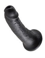 Чёрный фаллоимитатор с присоской 6  Cock - 15,2 см. - фото 1393243