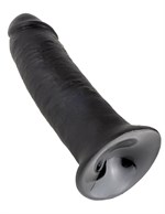 Чёрный фаллос-гигант 10  Cock - 25,4 см. - фото 77826