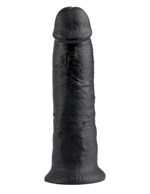 Чёрный фаллос-гигант 10  Cock - 25,4 см. - фото 77824