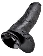 Чёрный фаллоимитатор-гигант 12  Cock with Balls - 30,5 см. - фото 132306