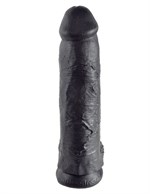 Чёрный фаллоимитатор-гигант 12  Cock with Balls - 30,5 см. - фото 244032