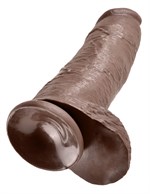 Коричневый фаллоимитатор-гигант 12  Cock with Balls - 30,5 см. - фото 77848