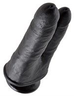 Чёрный анально-вагинальный фаллоимитатор Double Penetrator - 20,9 см. - фото 149684