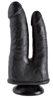 Чёрный анально-вагинальный фаллоимитатор Double Penetrator - 20,9 см. - фото 149682