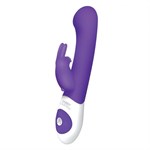 Фиолетовый стимулятор G-точки с клиторальным отростком The G-spot Rabbit - 22 см. - фото 149919