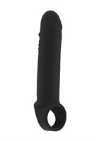 Чёрная удлиняющая насадка Stretchy Penis Extension No.31 - фото 132751
