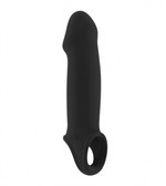 Чёрная насадка с подхватом Stretchy Penis Extension No.33 - фото 1306425