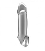 Прозрачная насадка с подхватом Stretchy Penis Extension No.33 - фото 132761