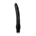 Длинный чёрный вибратор Monster Meat Long Vibe - 30,5 см. - фото 150534