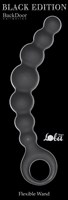 Чёрная упругая анальная цепочка Flexible Wand - 18 см. - фото 150567