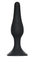 Чёрная анальная пробка Slim Anal Plug Large - 12,5 см. - фото 36642