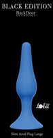 Синяя анальная пробка Slim Anal Plug Large - 12,5 см. - фото 1360603