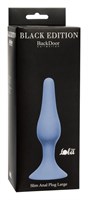 Синяя анальная пробка Slim Anal Plug Large - 12,5 см. - фото 1360604