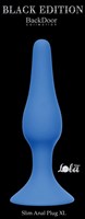 Синяя анальная пробка Slim Anal Plug XL - 15,5 см. - фото 1360606
