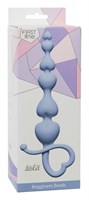 Голубая анальная цепочка Begginers Beads - 18 см. - фото 1411398