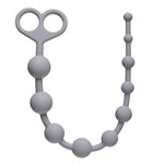 Серая анальная цепочка Orgasm Beads - 33,5 см. - фото 51482