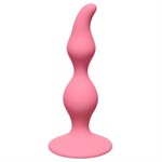 Розовая анальная пробка Curved Anal Plug Pink - 12,5 см. - фото 1360648