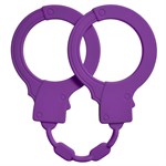 Фиолетовые силиконовые наручники Stretchy Cuffs Purple - фото 145164