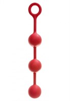 Гигантские красные анальные шарики из силикона - 42 см. - фото 150828