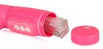 Розовый вибромассажёр High Speed Twister с ротацией головки - 21,5 см. - фото 193000