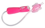 Розовая помпа-бабочка для клитора Permanent Kiss - фото 183762