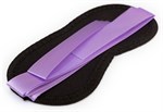 Чёрная маска на глаза Purple Black с фиолетовыми завязками - фото 1360696