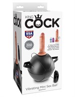 Мини-мяч с фаллической насадкой телесного цвета и вибрацией Vibrating Mini Sex Ball with 6  Dildo - 15,2 см. - фото 151129