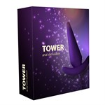 Фиолетовый анальный вибростимулятор Tower - 8,3 см. - фото 151245